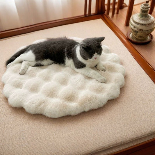 Warm Sleep Round Plush Pet Pad - Pet Nova